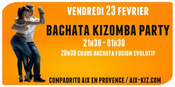 Photo Soirée Bachata/Kizomba avec stage bachata fusion évolutif