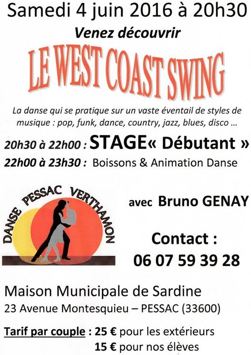 Photo Stage West Coast Swing Débutant